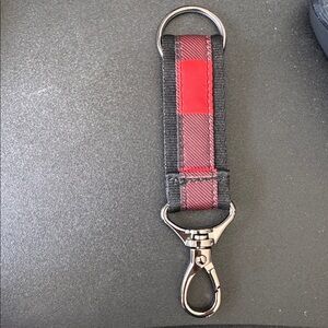 Lug Link Fabric Key Chain - BUFFALO CHECK RED New
